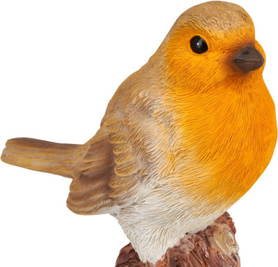 SA PRODUCTS SINGING ROBIN ORNAMENT - REALISTIC ROBIN GARDEN ORNAMENT ON ...