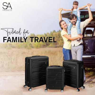 SA Products Suitcase Set of 3 - ABS Hard Shell Suitcases