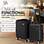 SA Products Suitcase Set of 3 - ABS Hard Shell Suitcases