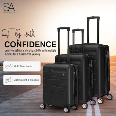 SA Products Suitcase Set of 3 - ABS Hard Shell Suitcases - 5