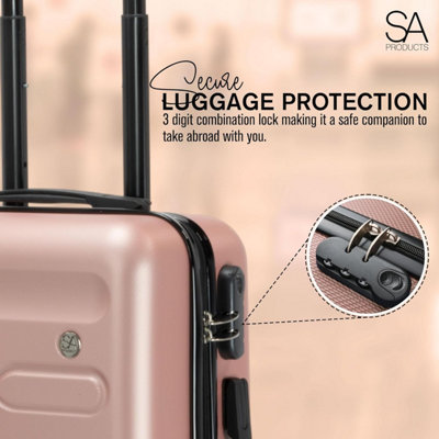 SA Products Suitcase Set of 3 - ABS Hard Shell Suitcase - 3