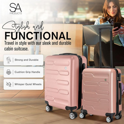 SA Products Suitcase Set of 3 - ABS Hard Shell Suitcase - 4