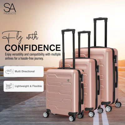 SA Products Suitcase Set of 3 - ABS Hard Shell Suitcase - 5
