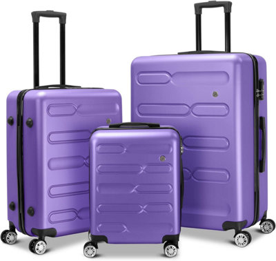 SA Products Suitcase Set of 3 - ABS Hard Shell Suitcase