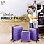 SA Products Suitcase Set of 3 - ABS Hard Shell Suitcase