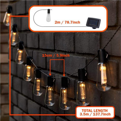 Solar string lights edison cheap bulbs