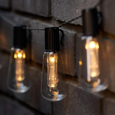 SA Products Vintage Edison Bulb Solar Garden String Lights - Warm White 10 LEDs - 2.25m