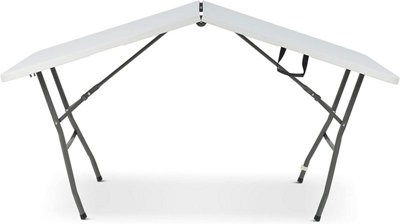 SA Products White 6ft Heavy Duty Folding Table - Portable & Compact Foldable Table - 180x74x74cm - 8