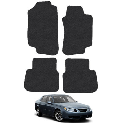 Saab 2005-2010 Car Floor Mats Carpet Tailored Fit Anti-Slip 4 Pieces Set Black