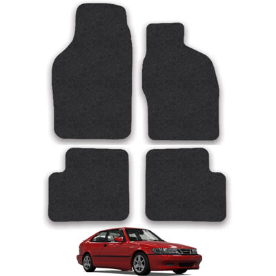 Saab 9-3 (1998-2002) Convertible Car Floor Mats Carpet Tailored Fit 4pcs Set