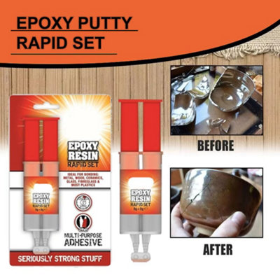 LR Supplies Two Part Epoxy Resin Glue – Super Strong Extra Tough DIY Home Repair (20215)
