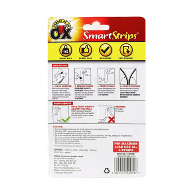 SAAO Removable Hook & Loop Strips 4PC
