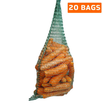 sackmaker Net Bags - Hanging Net Bags for Onions, Vegetables, Carrots, Fruits, Logs - HEAVY DUTY - Vegetable nets, onion nets