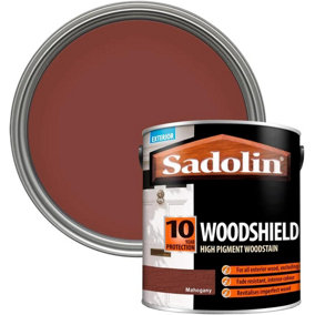 Sadolin 10 Year Protection Woodsheild High Pigment Woodstain 2.5L - Mahogany