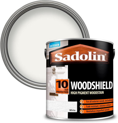 Sadolin 10 Year Protection Woodsheild High Pigment Woodstain 2.5L - White