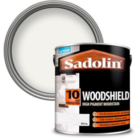 Sadolin 10 Year Protection Woodsheild High Pigment Woodstain 2.5L - White
