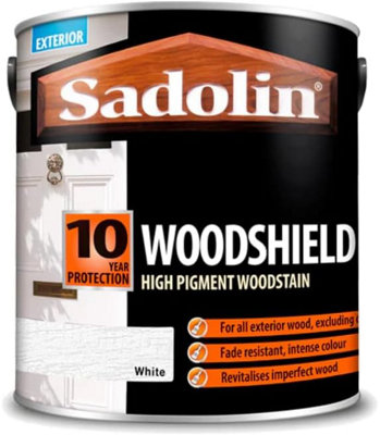 Sadolin 10 Year Protection Woodsheild High Pigment Woodstain 750ml - White