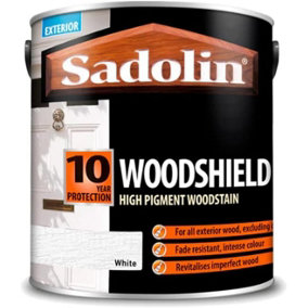 Sadolin 10 Year Protection Woodsheild High Pigment Woodstain 750ml - White