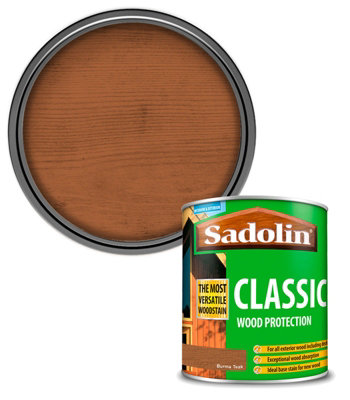 Sadolin 1L Classic Exterior woodstain - Burma Teak