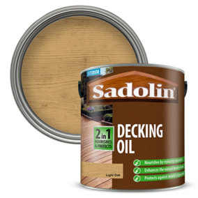 Sadolin 2 in 1 Decking Oil - Light Oak - 2.5L