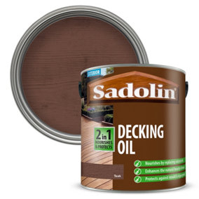 Sadolin 2 in 1 Decking Oil - Teak - 2.5L