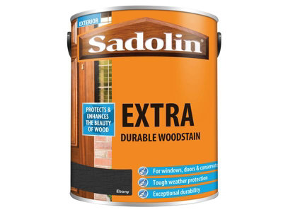Sadolin 5012999 Extra Durable Woodstain Ebony 5 litre SAD5012999