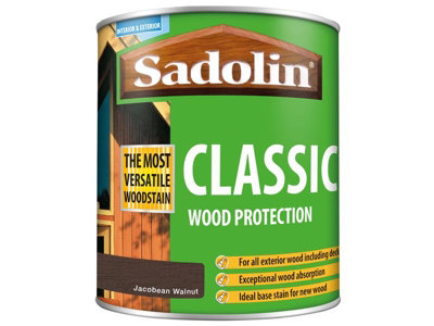 Sadolin 5028465 Classic Wood Protection Jacobean Walnut 1 litre SAD5028465