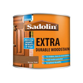 Sadolin 5028550 Extra Durable Woodstain Burma Teak 500ml SAD5028550