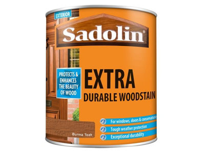 Sadolin 5028551 Extra Durable Woodstain Burma Teak 1 litre SAD5028551