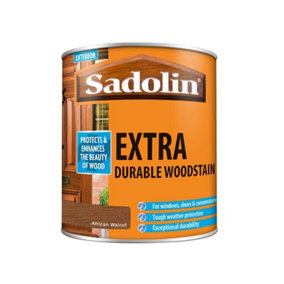 Sadolin 5028555 Extra Durable Woodstain African Walnut 1 litre SAD5028555