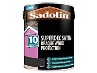 Sadolin 5028830 Superdec Opaque Wood Protection Black Satin 5 litre SAD5028830