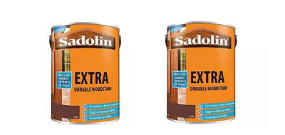 Sadolin Extra Woodstain Teak 5L Pack of 2