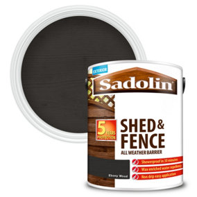 Sadolin Shed and Fence Protector All Weather Barrier - Ebony Wood - 5L