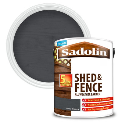 Sadolin Shed and Fence Protector All Weather Barrier - Grey Shadow - 5L