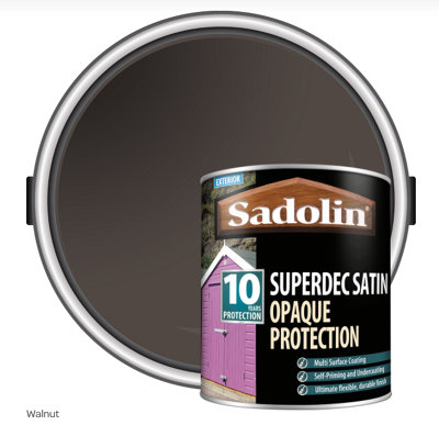 Sadolin Superdec Satin Opaque Wood Protection Super Walnut 2.5L