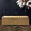 Safar 3ft Wide Ottoman Storage box - Mink Plush Velvet Ottoman Bench with Storage