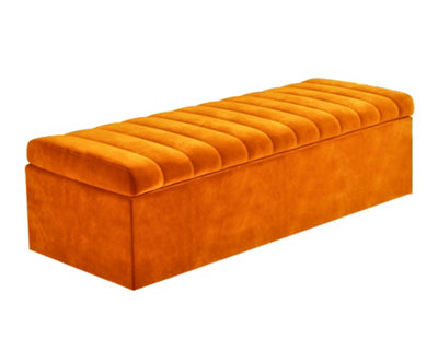 Burnt orange deals ottoman bench