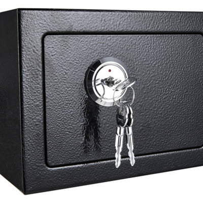 Safe Box with Key Steel Construction Money Safe Box Small Safe Box for Home, Security Safe Box with 3 Keys 6L
