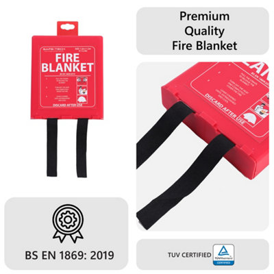 SAFE-TECH Fire Blanket 1.2m x 1.2m - Hard Pack