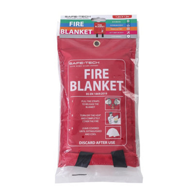 SAFE-TECH Fire Blanket 1.2m x 1.2m - Soft Pack