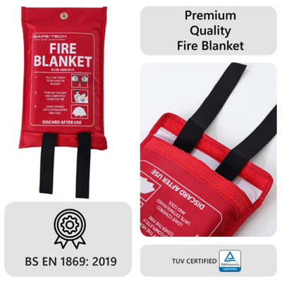 SAFE-TECH Fire Blanket 1.2m x 1.8m - Soft Pack