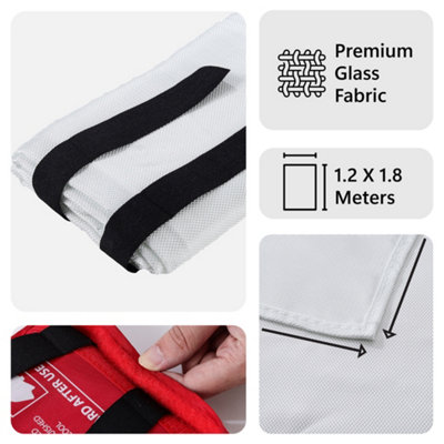 SAFE-TECH Fire Blanket 1.2m x 1.8m - Soft Pack