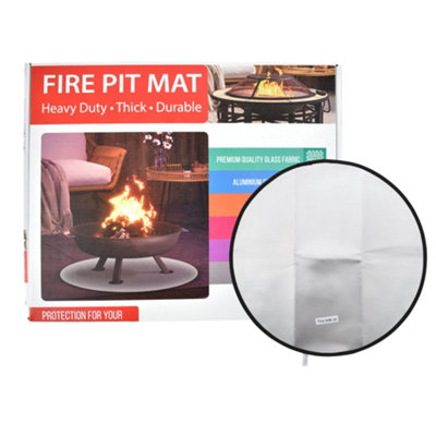 SAFE-TECH Fire Pit Mat - Round Fireproof Grill Mat 24