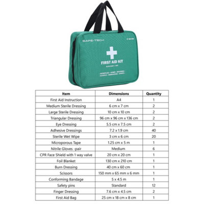 SAFE-TECH First Aid Kit for the Workplace BS EN 8599-1:2019