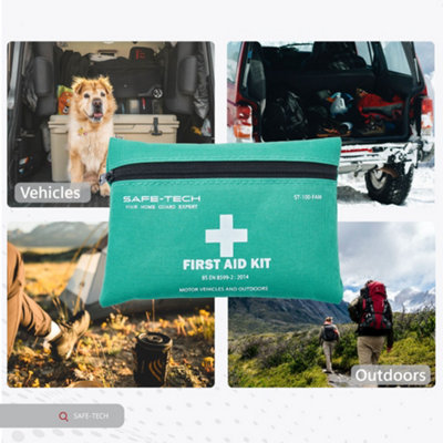 SAFE-TECH First Aid Kit for Vehicle and Outdoor