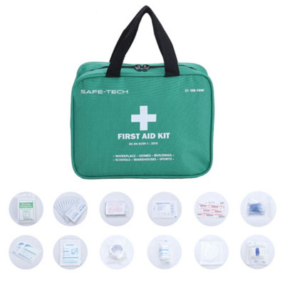 SAFE-TECH First Aid Kit for Work Place and Home | DIY at B&Q