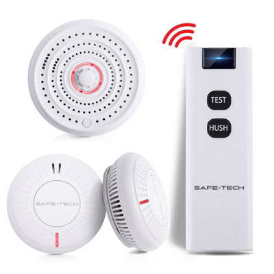 SAFETECH Home Interlinked Smoke & Heat Alarms with Remote Control