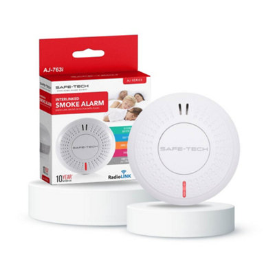 SAFETECH Interlinked Smoke Alarm With 10 Years Tamperproof Battery