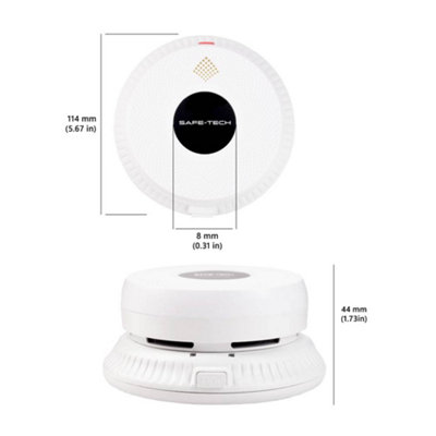 SAFE-TECH Mains Powered Interlinked Smoke Alarm With Built-in RF Module