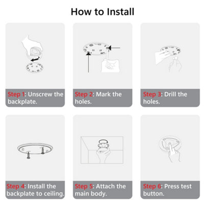 SAFE TECH Smoke Alarm,Interlinked Radio-Link Smoke Detector with LED Indicator and Test Silence Button,AJ-763